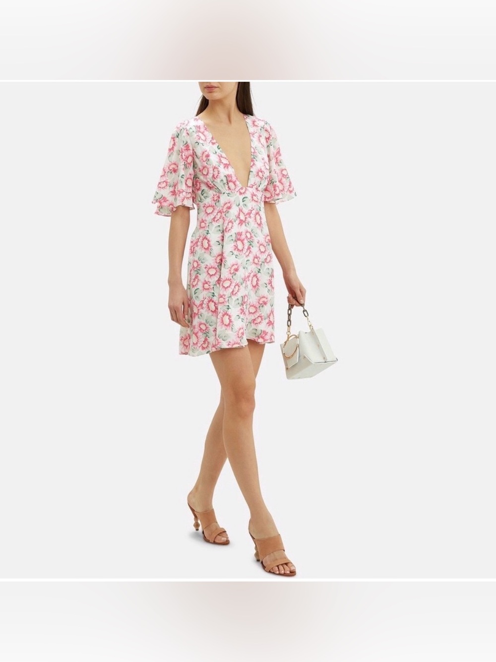 Les Reveries Petal Silk Mini Dress